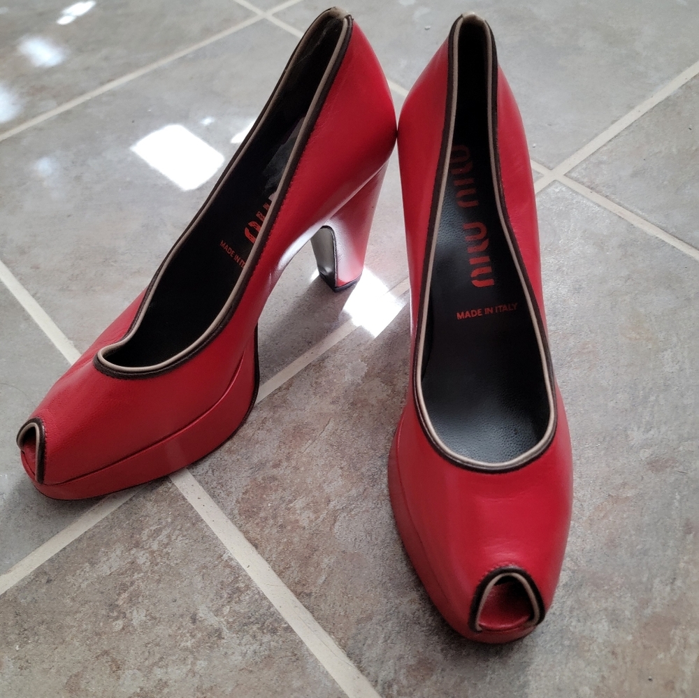 Miu Miu Peep Toe Heels